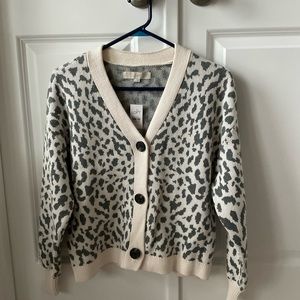 Loft Leopard print Cardigan size S